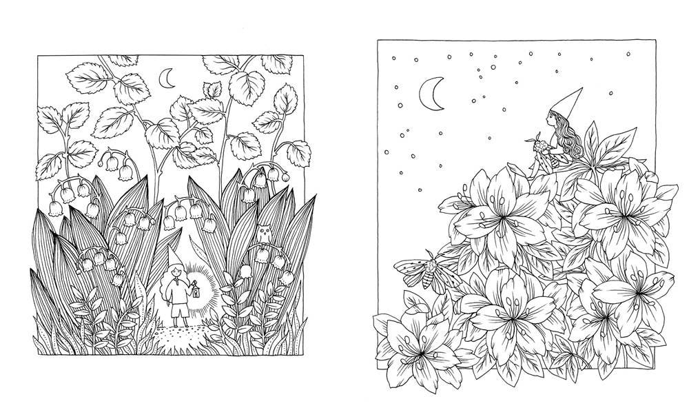 Maria Trolle Limited Edition 104 Page Hardcover Coloring Book - Botanicum