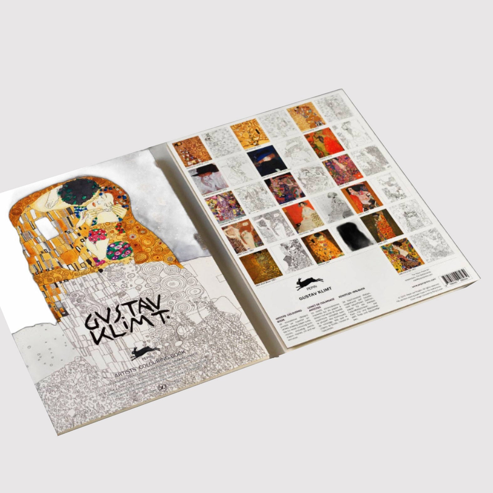 Golden Reveries: A Gustav Klimt Inspired 16 Page Professional Colouring Experience