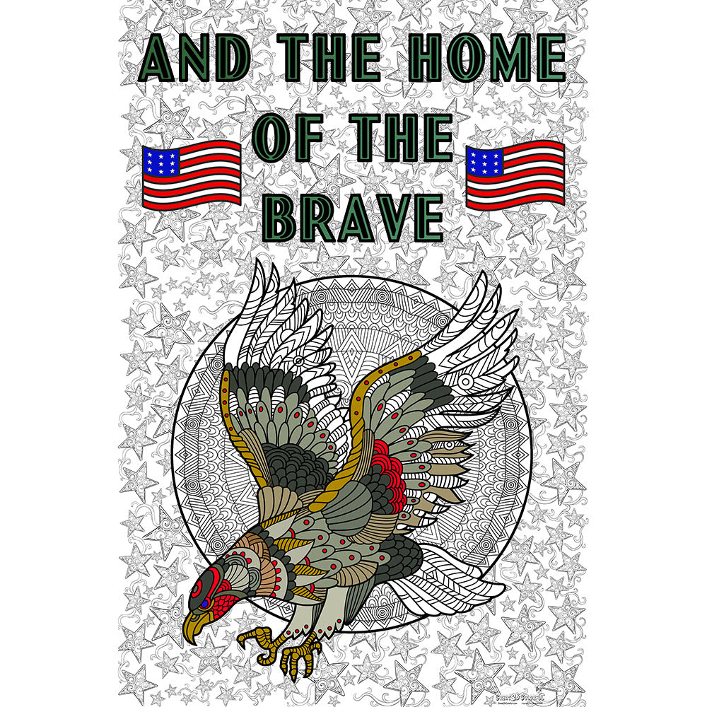 Great2bColorful - "Home Of The Brave" Huge Coloring Posters