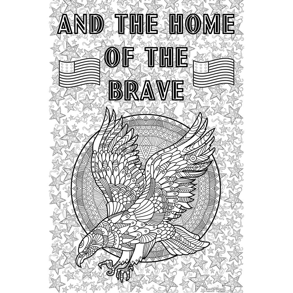 Great2bColorful - "Home Of The Brave" Huge Coloring Posters