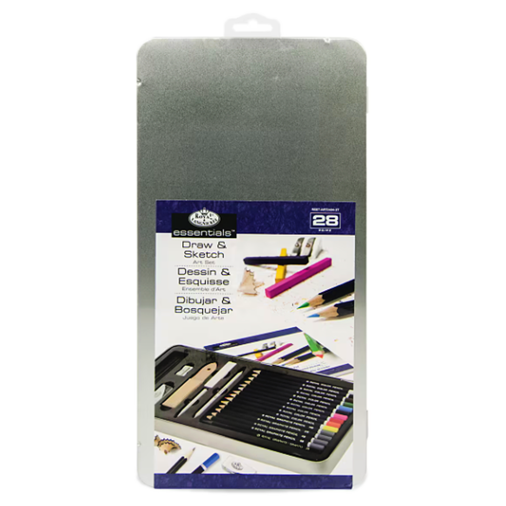 Royal & Langnickel Large Tin Draw & Sketch 28 Piece Art Set