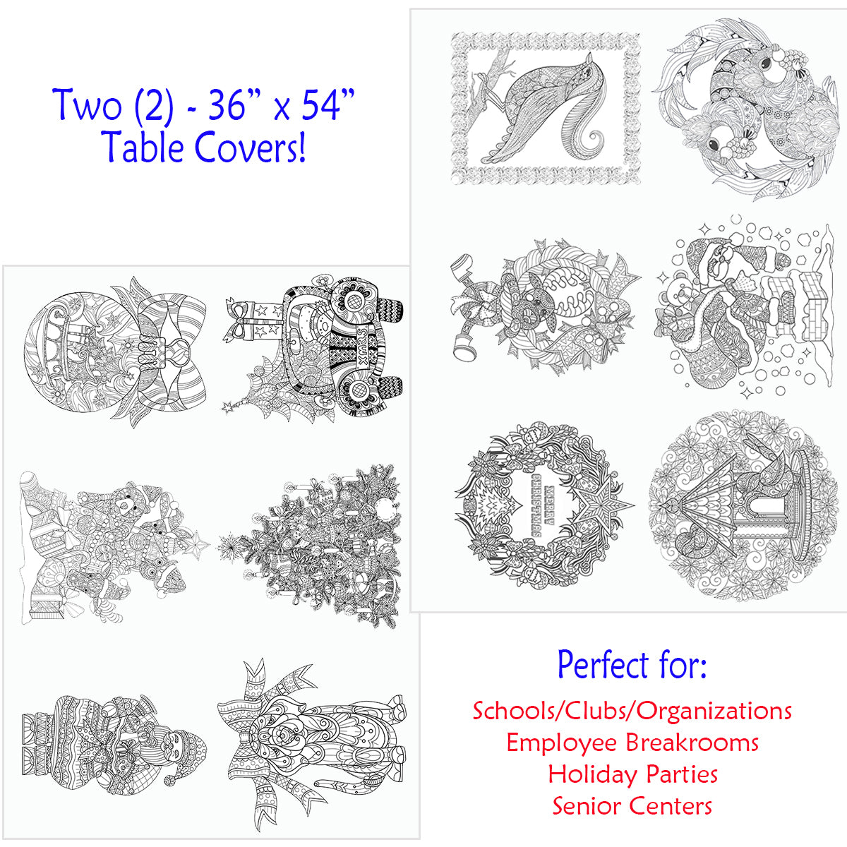 Great2bColorful 12 Pack Holiday/Christmas Posters - 2 Formats Available