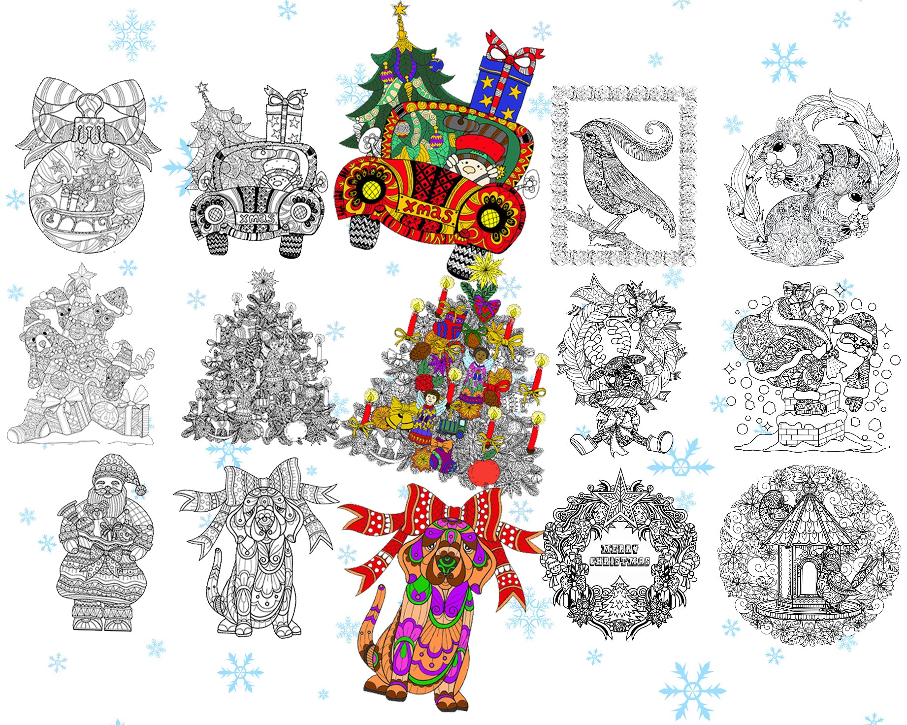 Great2bColorful 12 Pack Holiday/Christmas Posters - 2 Formats Available