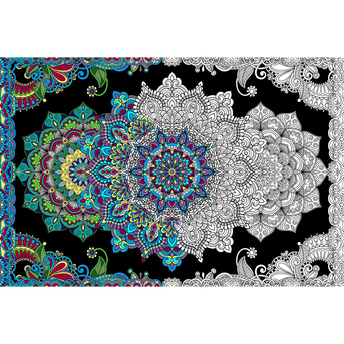 Great2bColorful - Flower Mandala Huge Coloring Posters