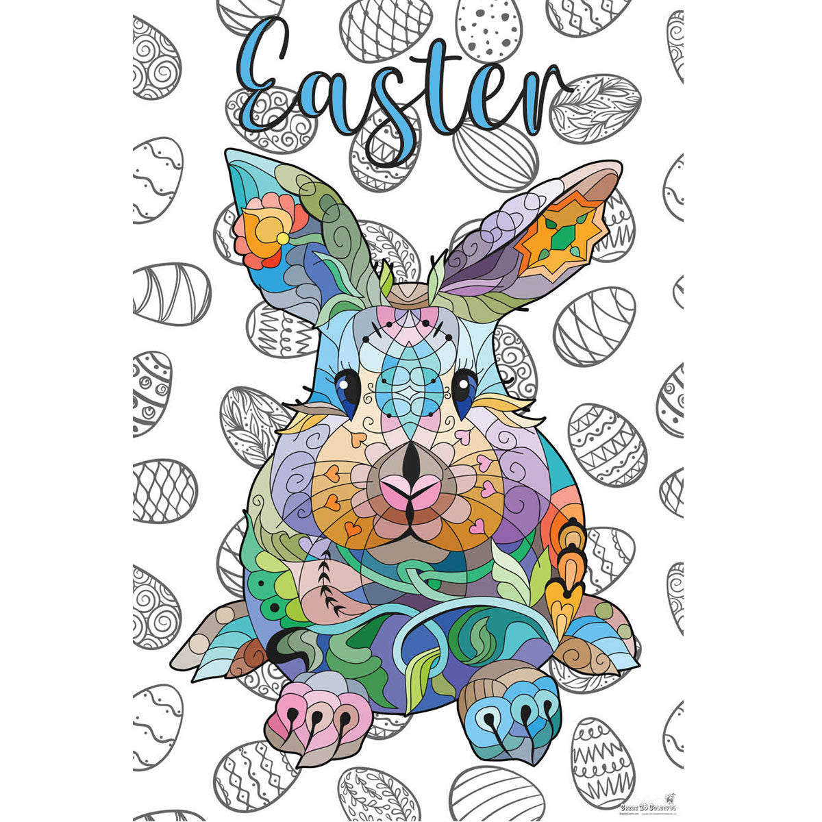 Great2bColorful Huge Coloring Posters - Crazy For Easter Eggs