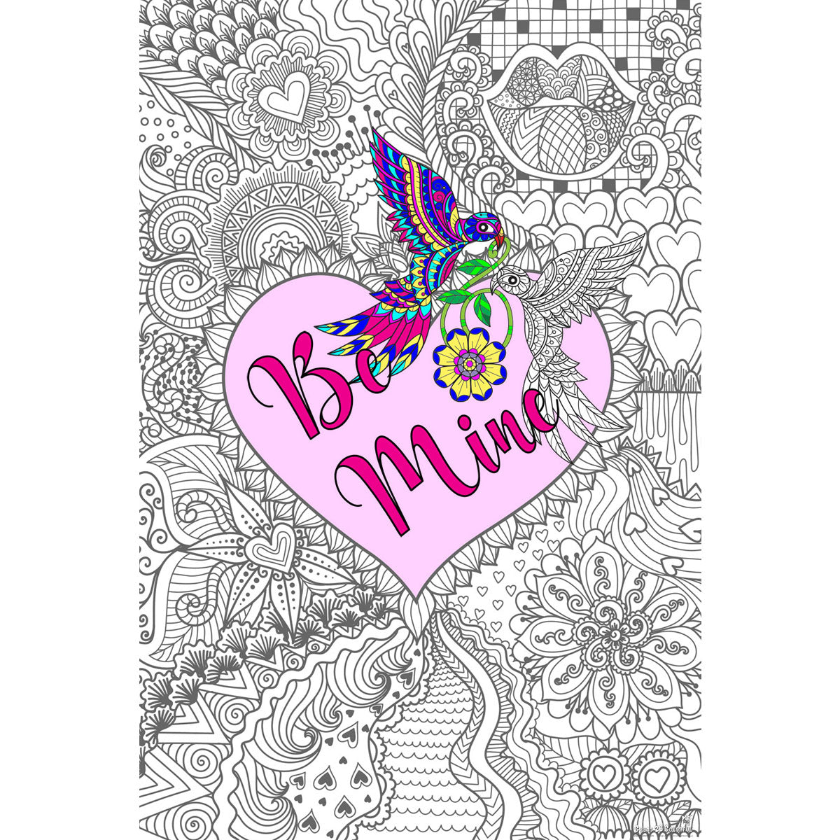 Great2bColorful - "Be Mine" Huge Coloring Posters