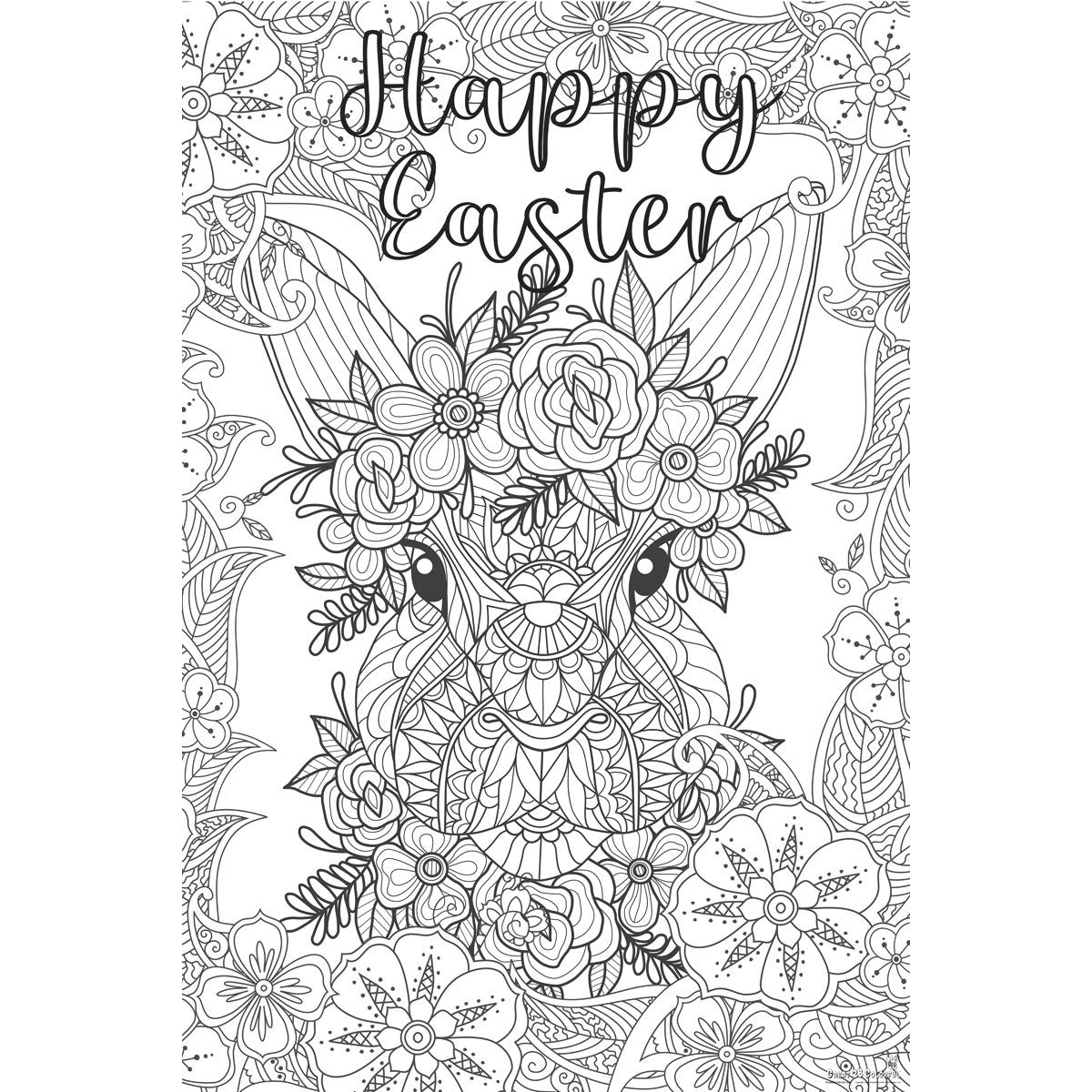 Great2bColorful Huge Coloring Posters - "Some-Bunny Loves You"