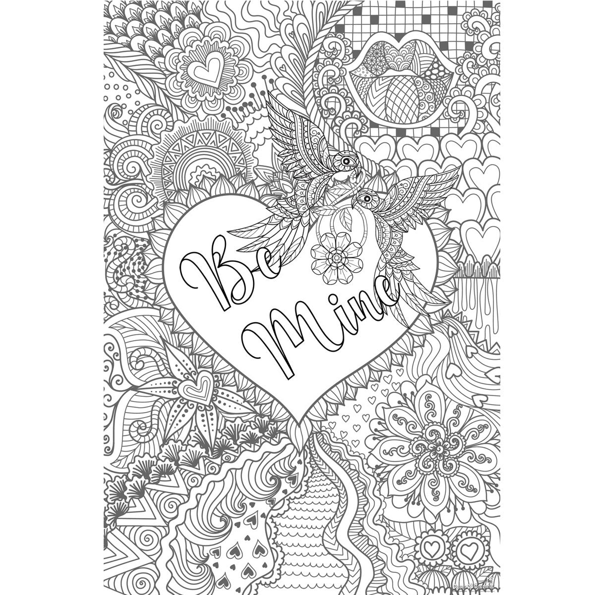 Great2bColorful - "Be Mine" Huge Coloring Posters