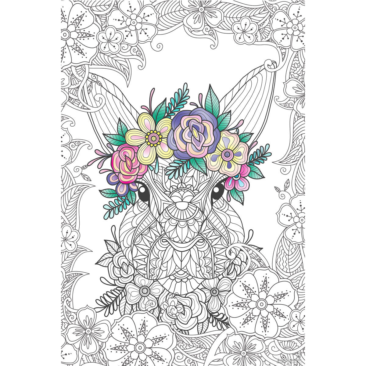 Great2bColorful Huge Coloring Posters - "Some-Bunny Loves You"