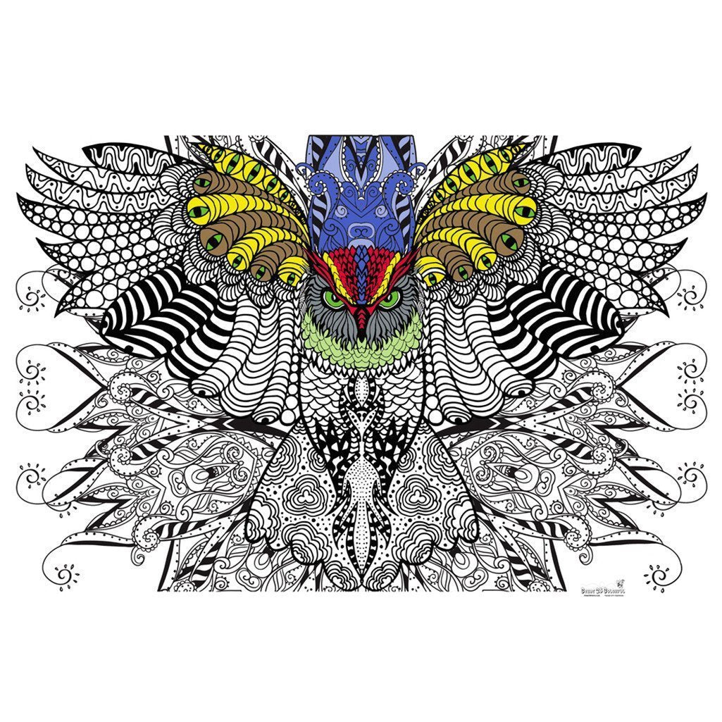 Great2bColorful - Mosaic Owl Huge Coloring Posters