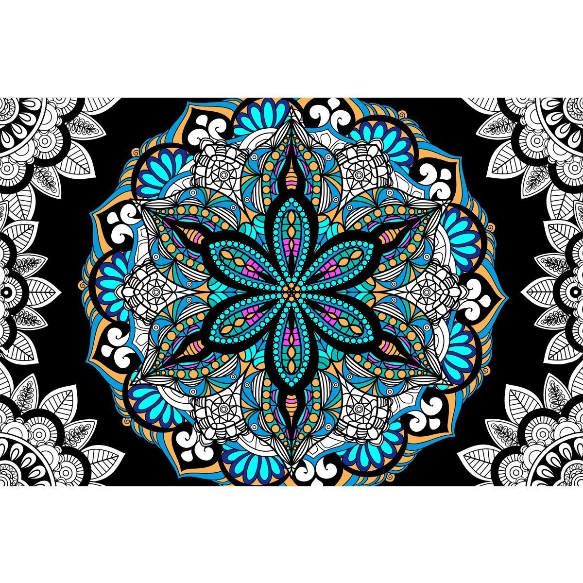 Great2bColorful - Midnight Mandala Huge Coloring Posters