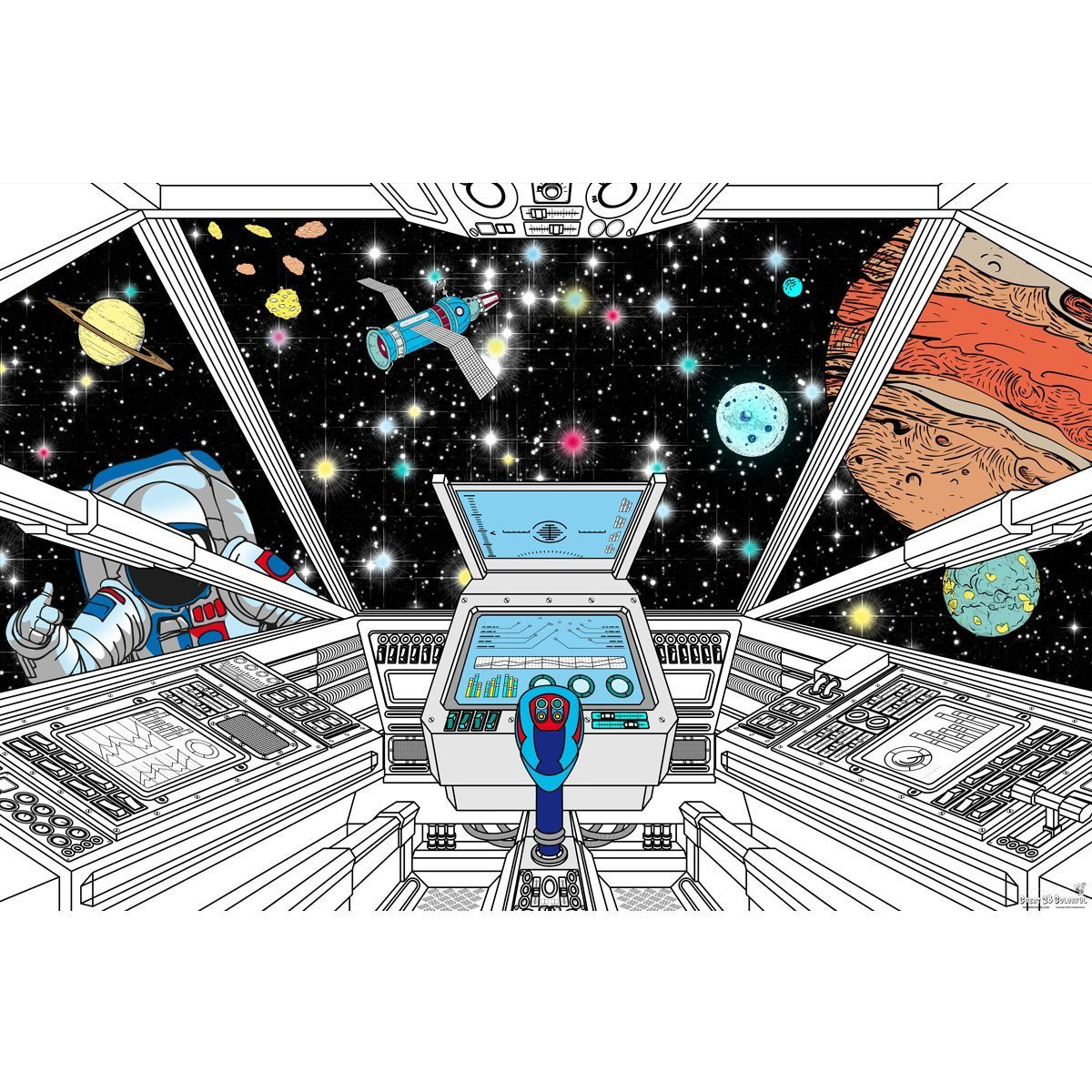 Great2bColorful Huge Coloring Posters - Space Explorer