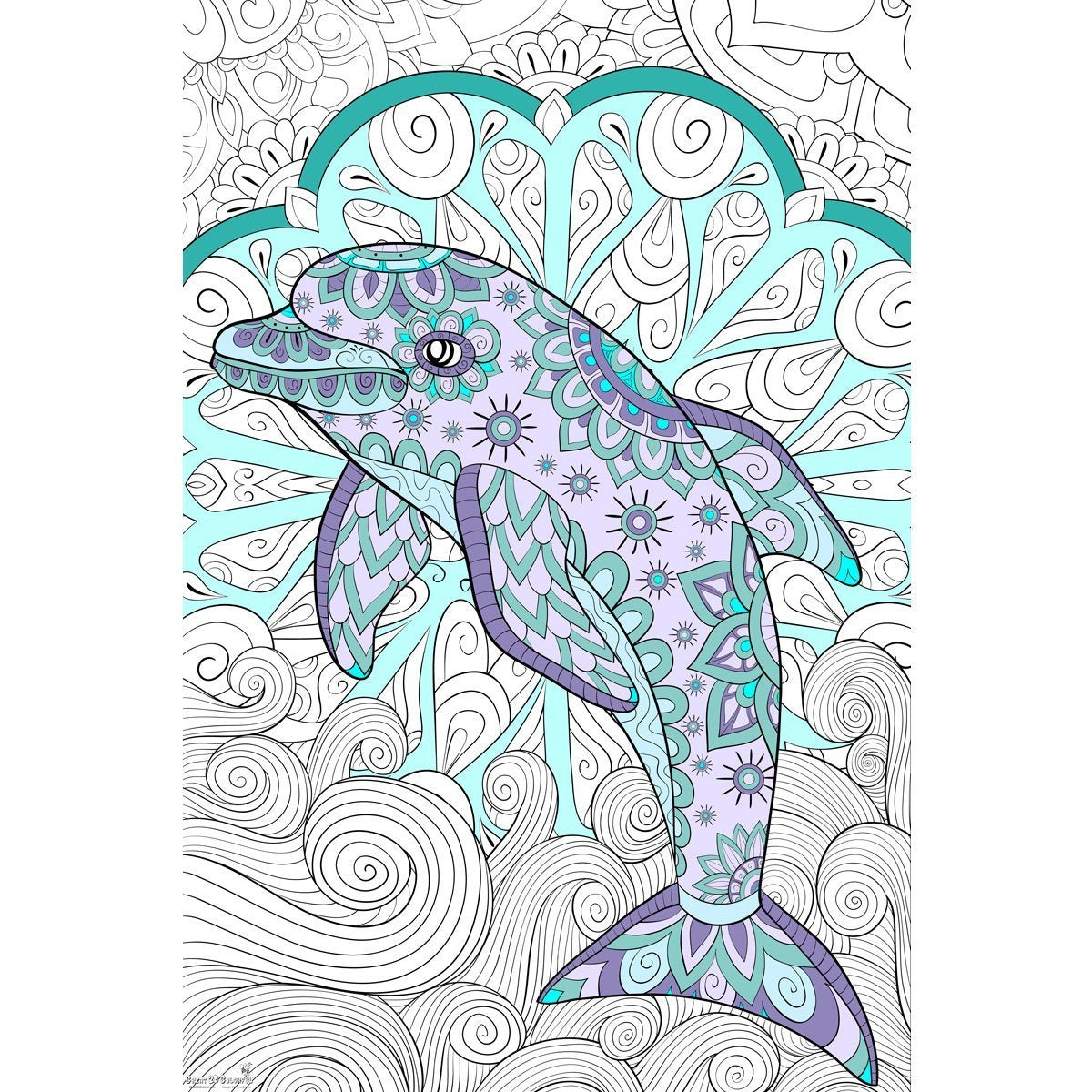 Great2bColorful - 24" x 16" By The Sea Huge Coloring Posters, 4-Pack