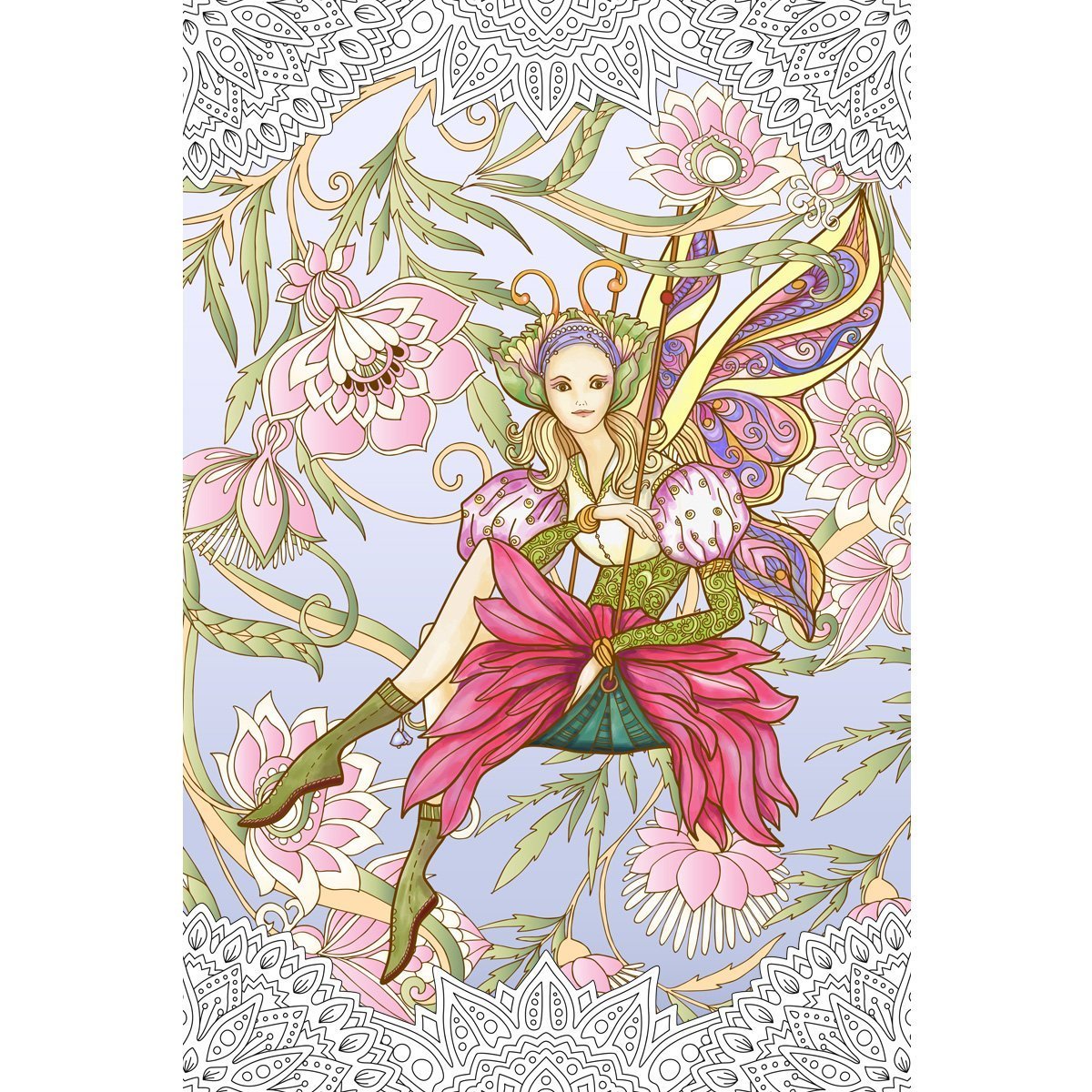 Great2bColorful - 24" x 16" Enchanted, 4-Pack Huge Coloring Posters