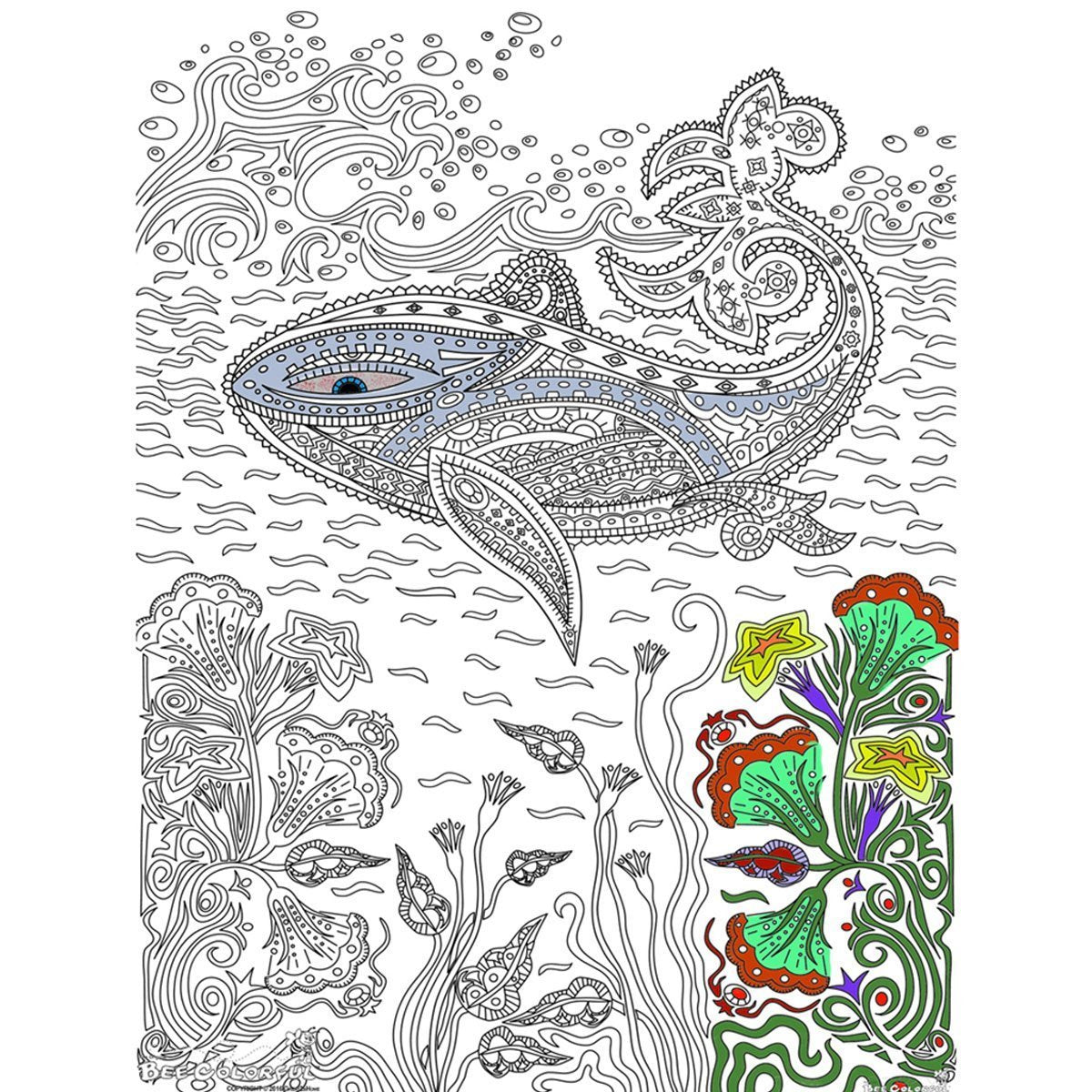 Great2bColorful - Whale of a Good Time Huge Coloring Posters