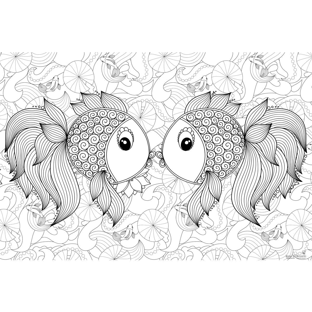 Great2bColorful Huge Coloring Posters - 2 Little Fishies