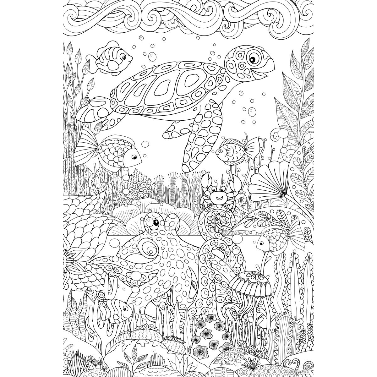 Great2bColorful Huge Coloring Posters - Underwater Friends