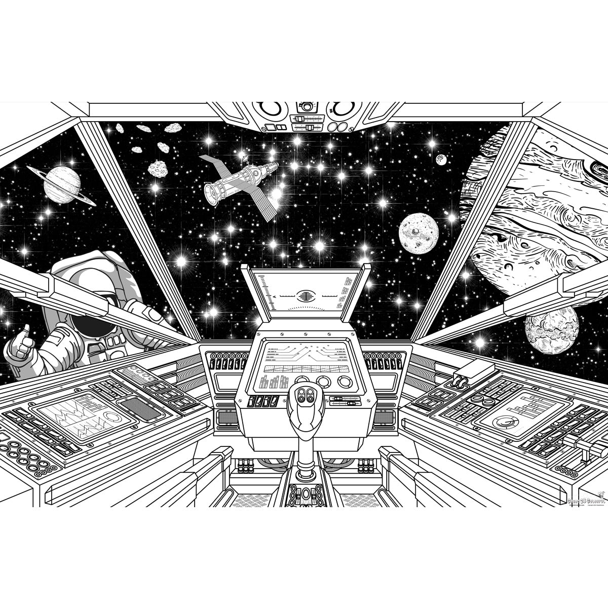 Great2bColorful Huge Coloring Posters - Space Explorer