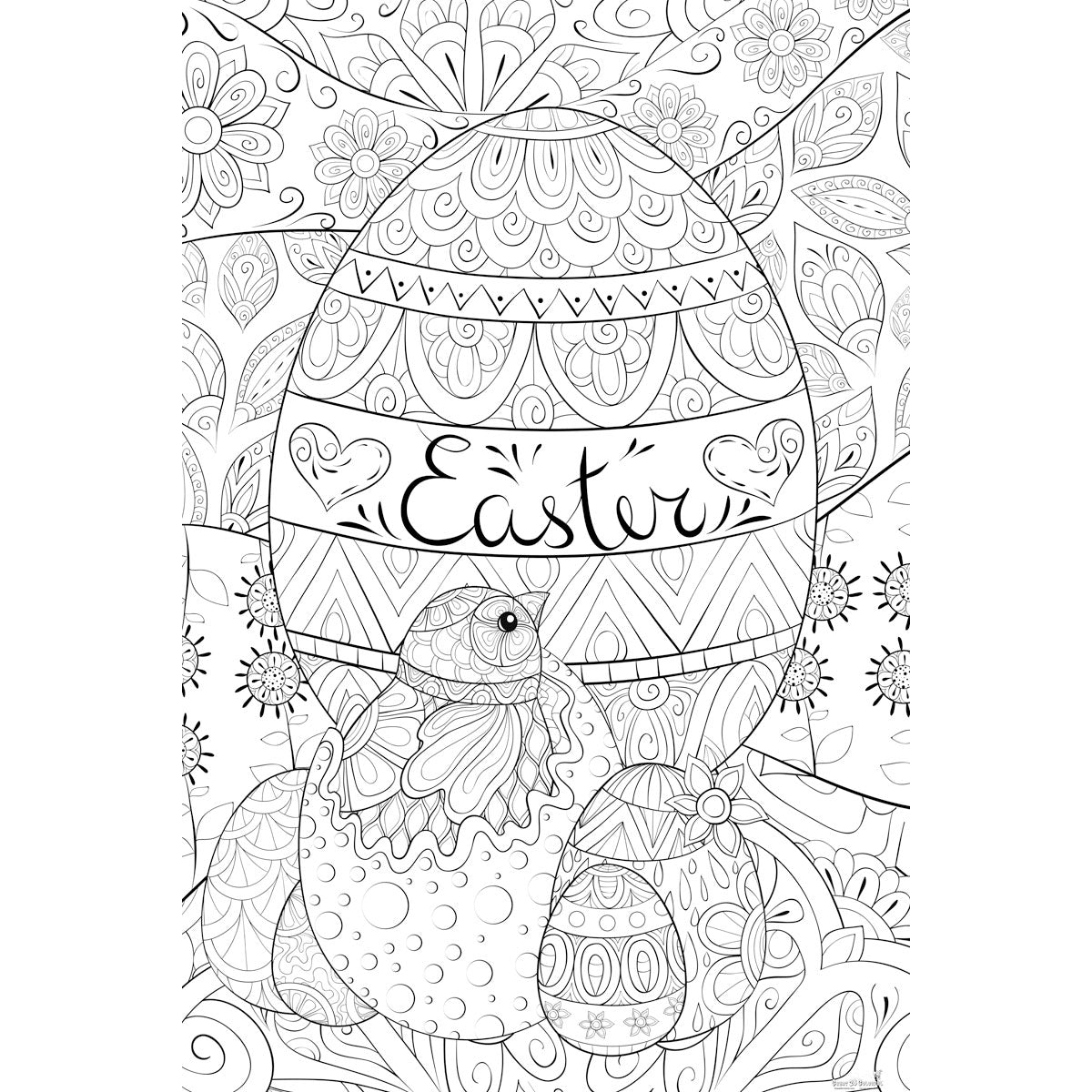 Great2bColorful Huge Coloring Posters - Egg-Stravaganza