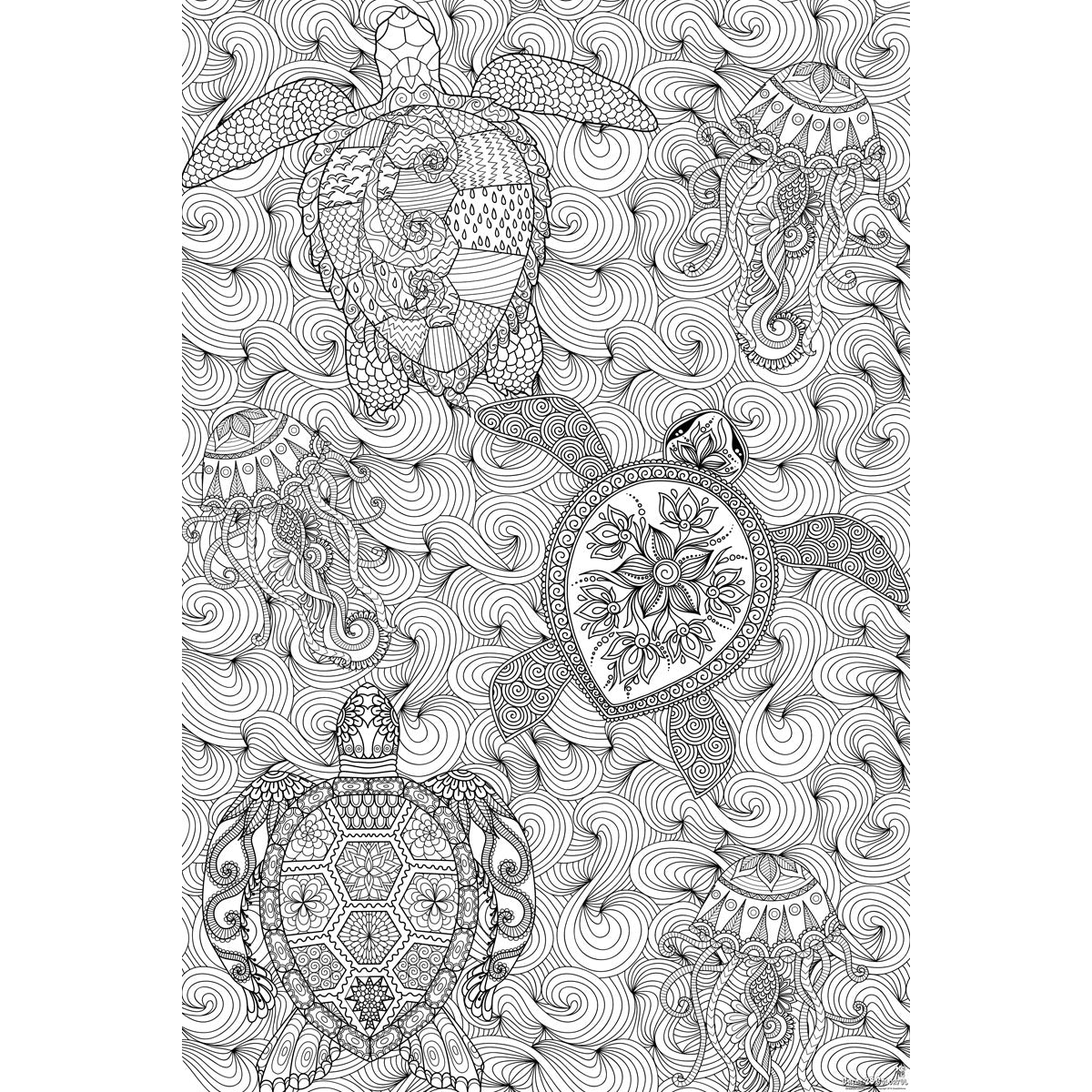 Great2bColorful- Sea Turtles Huge Coloring Posters