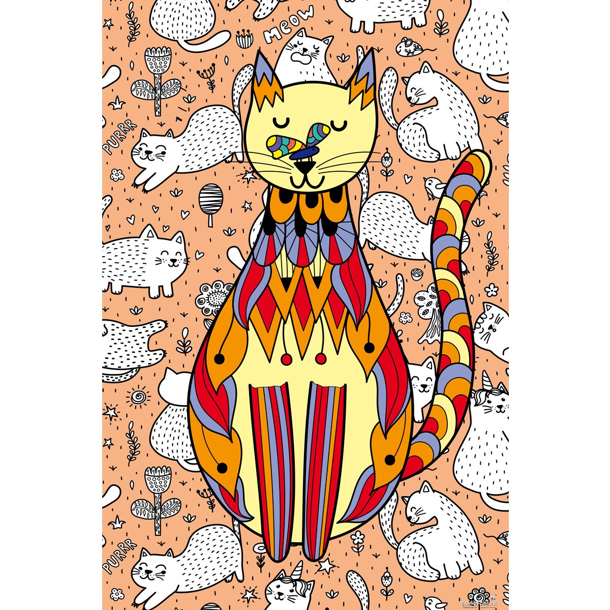 Great2bColorful Huge Coloring Posters - Kitty Cat