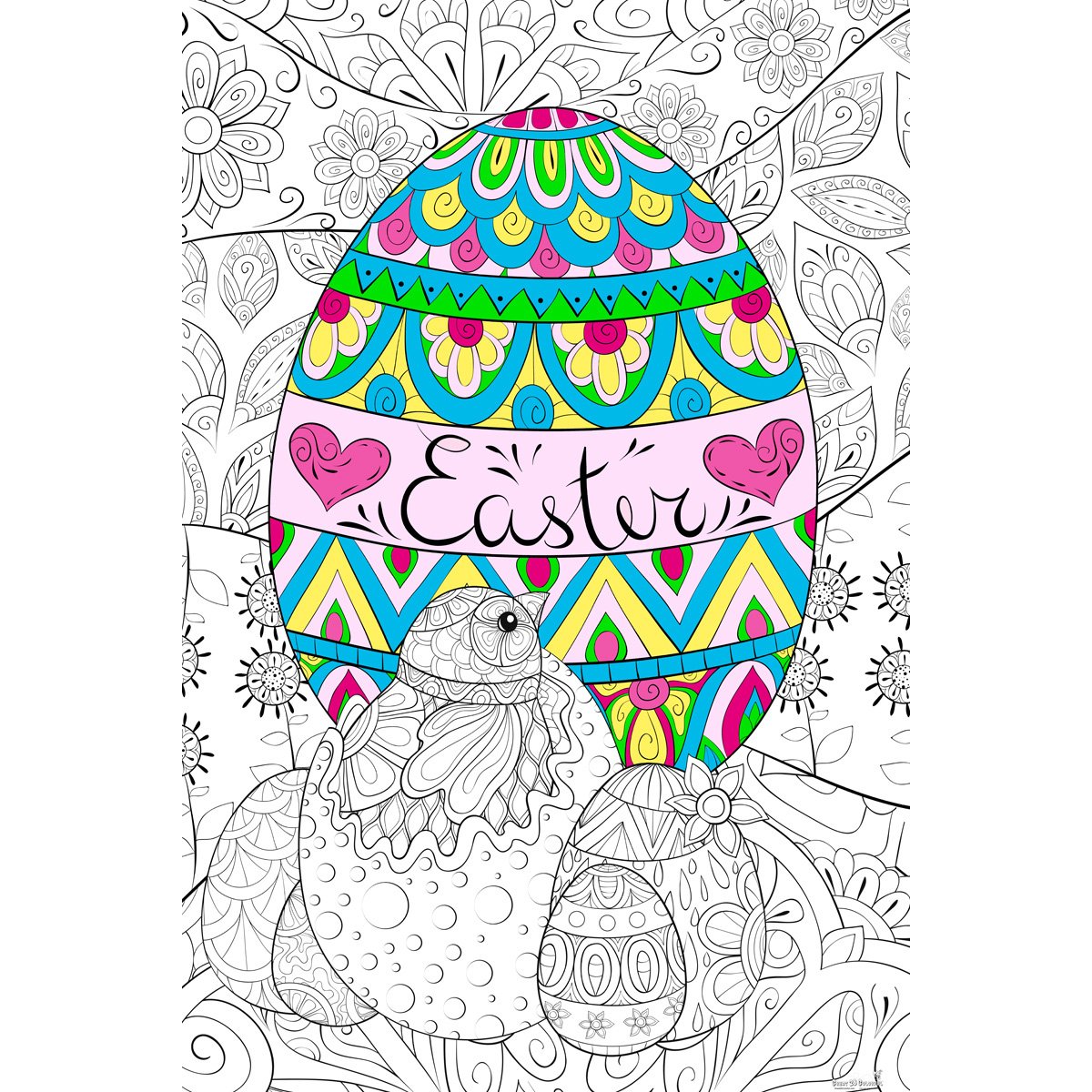 Great2bColorful Huge Coloring Posters - Egg-Stravaganza