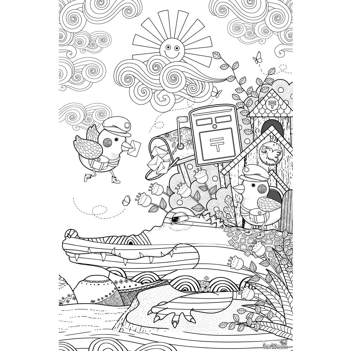 Great2bColorful Huge Coloring Posters - Mail Delivery