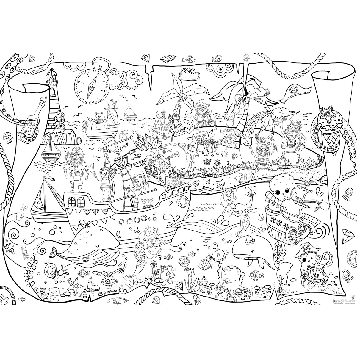 Great2bColorful Huge Coloring Posters - Ahoy Mateys