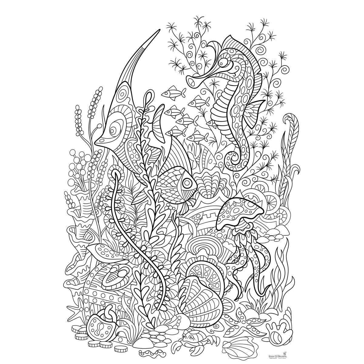 Great2bColorful Huge Coloring Posters - Under The Sea