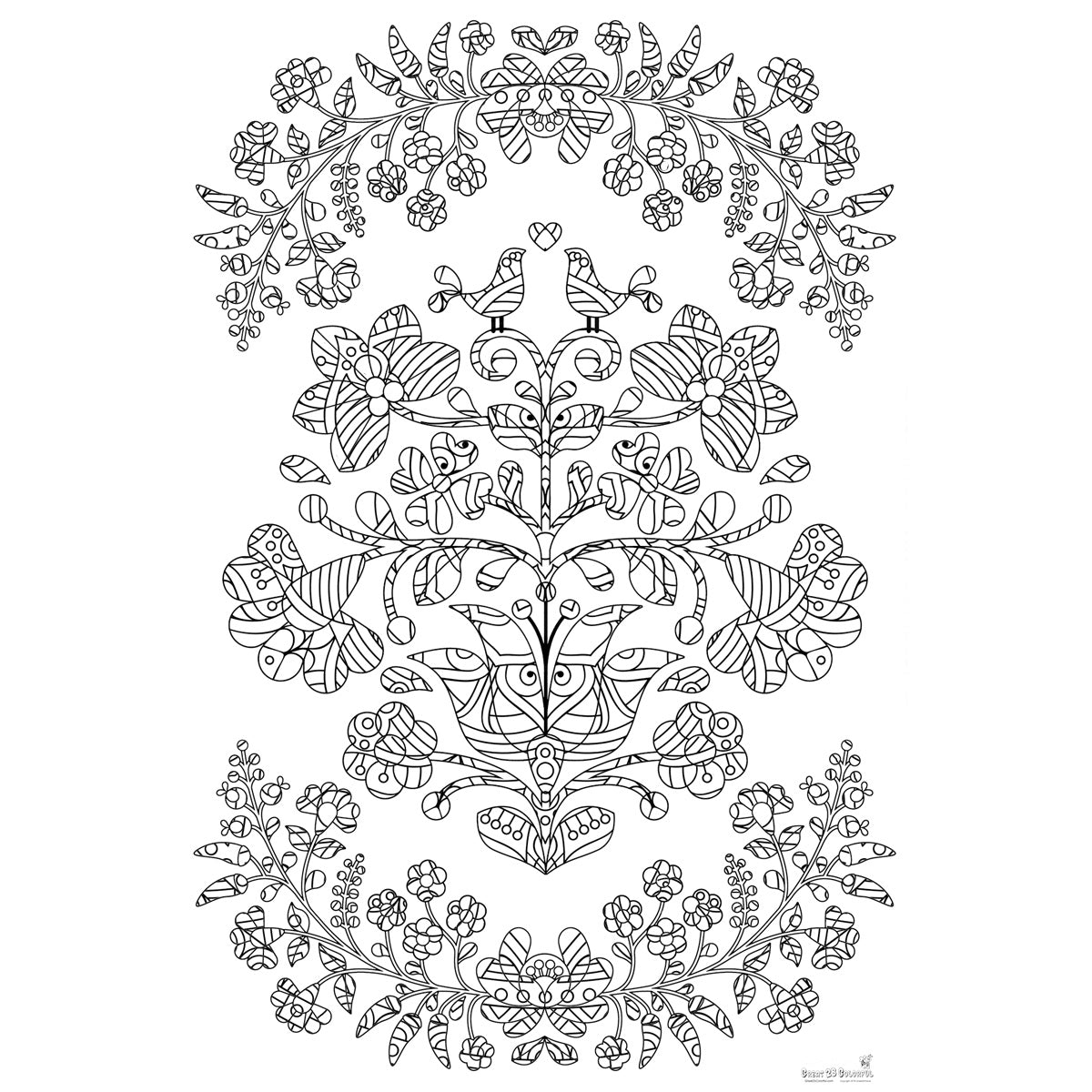 Great2bColorful Huge Coloring Posters - Love Birds