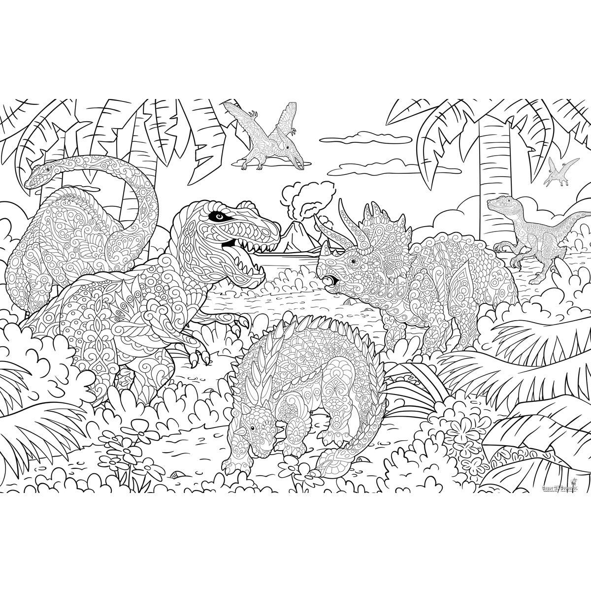 Great2bColorful - Dinosaurs Huge Coloring Posters