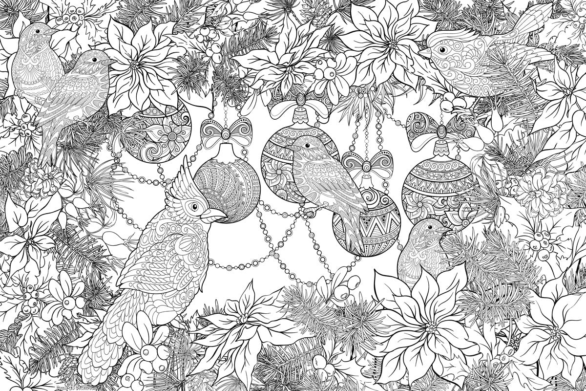 Great2bColorful - Winter Birds Huge Coloring Posters