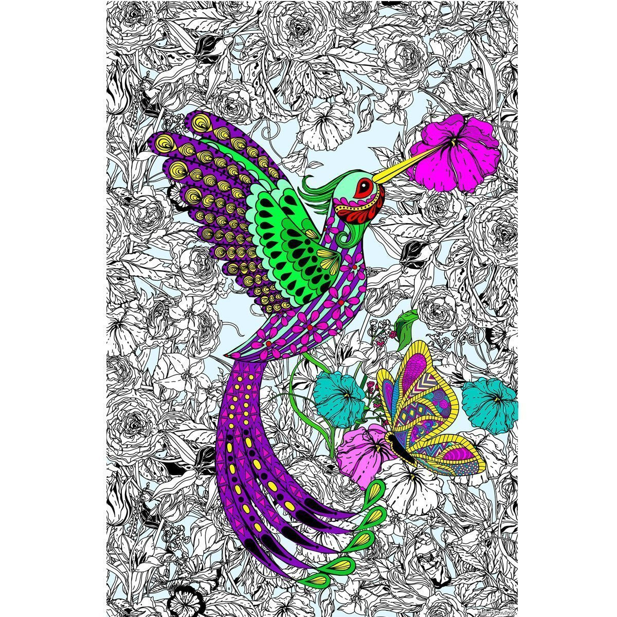 Great2bColorful - Hummingbird Huge Coloring Posters