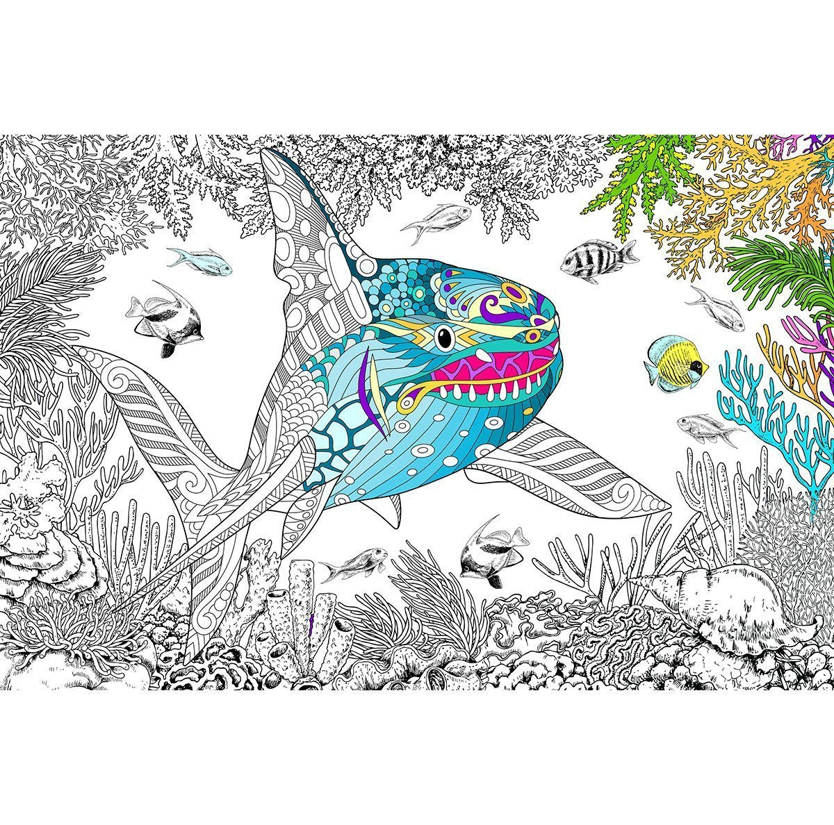 Great2bColorful - Sharkie Huge Coloring Posters