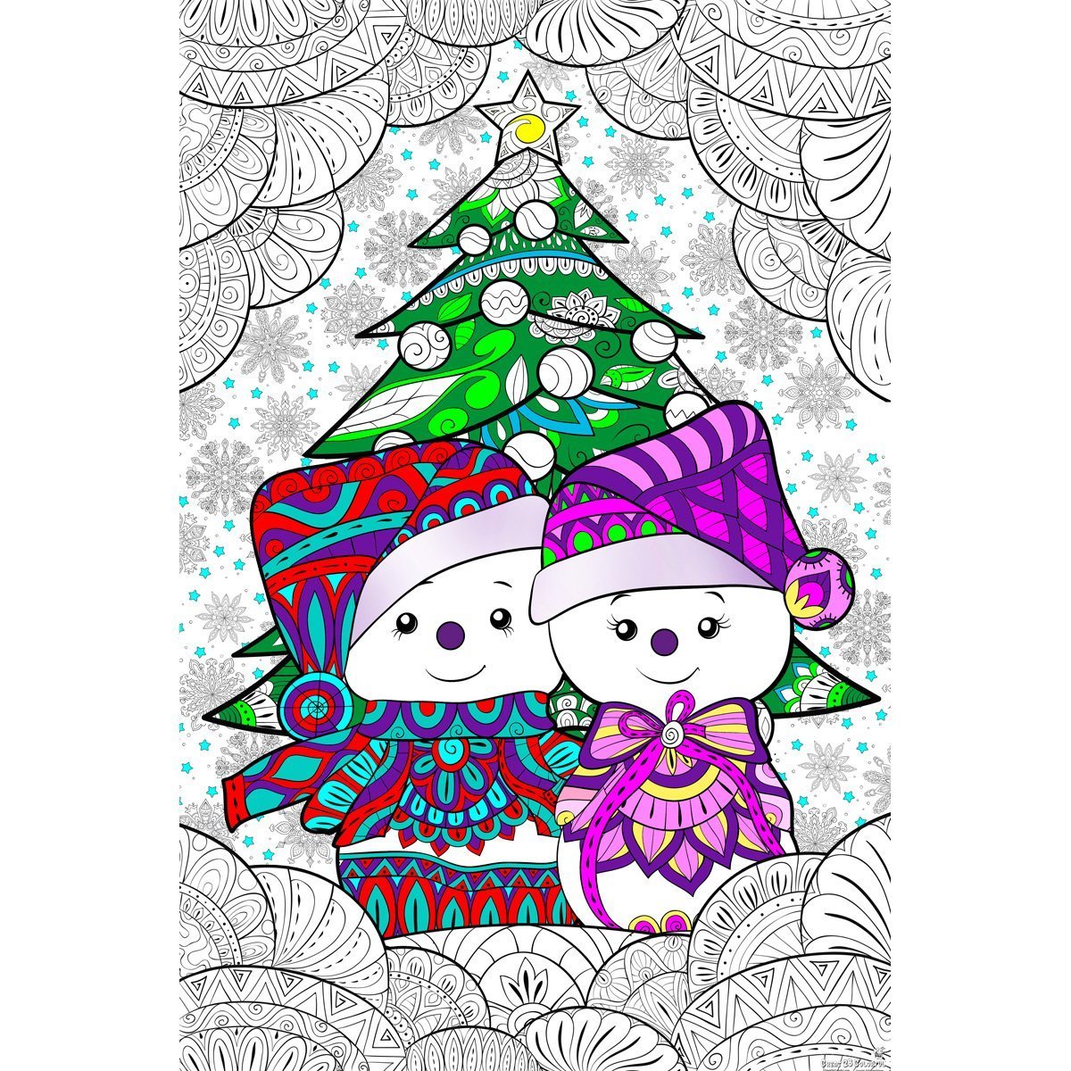 Great2bColorful - 24" x 16" Happy Holidays Huge Coloring Posters 4-Pack