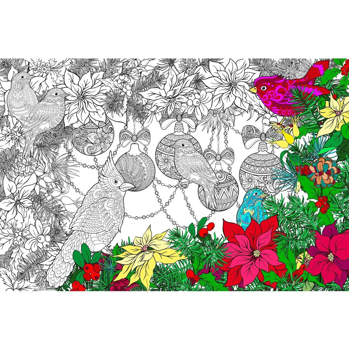Great2bColorful - Winter Birds Huge Coloring Posters