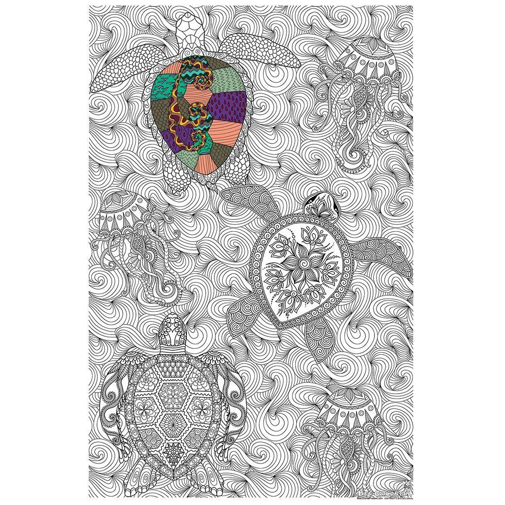 Great2bColorful- Sea Turtles Huge Coloring Posters